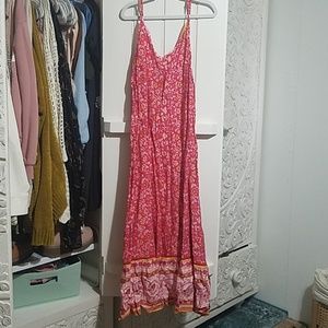 Red Boho Strappy Dress